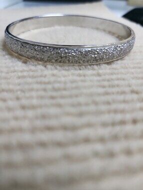 Monet Brushed Silver Bracelet Bangle